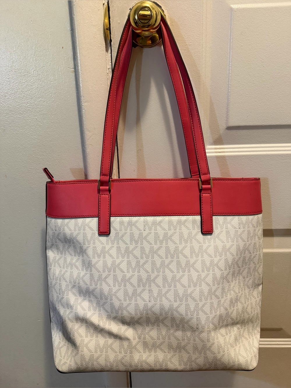 Michael Kors Morgan Signature Large Center Stripe Tote Bag - Picture 2 of 5